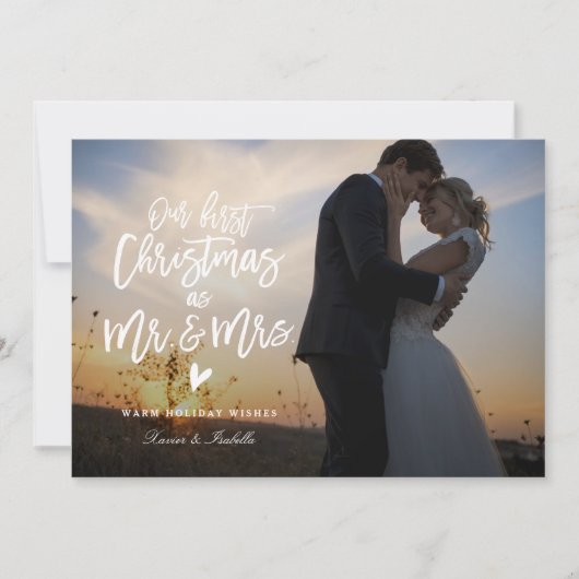 初めてのクリスマス フォト ホリデー カード (正面)