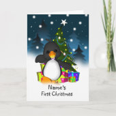 初めてのクリスマス、ベビーの初めてのクリスマスカード シーズンカード (正面)