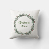 初めてのクリスマス、ベビー写真、名前 クッション (裏面)