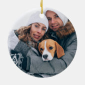 初めてのクリスマス ペット写真 セラミックオーナメント (裏面)