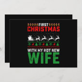 初めてのクリスマス　ホットな新しい妻の家族と一緒に醜い 招待状 (正面/裏面)