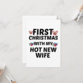 初めてのクリスマス、ホットな新妻と一緒に カード (正面/裏面インサイチュ)