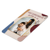 初めてのクリスマス |ホリーシェイプのアーチ写真 マグネット (左側)