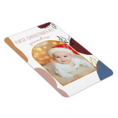 初めてのクリスマス |ホリーシェイプ金ゴールドアーチ写真 マグネット (右側)