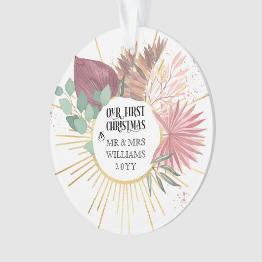 初めてのクリスマス：ボホ·パンパスさんの写真 オーナメント (正面)