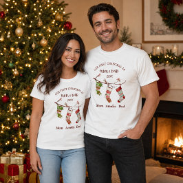 初めてのクリスマス ママパパ 名前入り Tシャツ