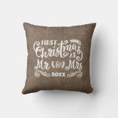 初めてのクリスマス ミスター ミセス ラスティック カントリー バルーン クッション (裏面)