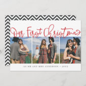 初めてのクリスマス：ミセス・ミセス・シック・シンプルフォト シーズンカード (正面/裏面)