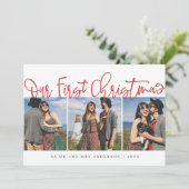 初めてのクリスマス：ミセス・ミセス・シック・シンプルフォト シーズンカード (スタンド正面)