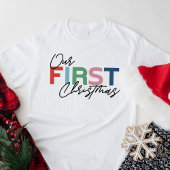 初めてのクリスマス メンズ ホワイト Tシャツ
