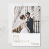初めてのクリスマス |休日結婚のお知らせ カード (正面)