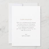 初めてのクリスマス |休日結婚のお知らせ カード (裏面)