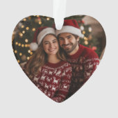 初めてのクリスマス 婚約した | エレガント婚約写真 オーナメント (裏面)