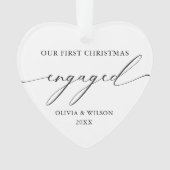 初めてのクリスマス 婚約した | エレガント婚約 オーナメント (正面)