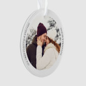 初めてのクリスマス 婚約した | カスタム婚約写真 オーナメント (正面)