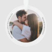 初めてのクリスマス 婚約した | カスタム婚約写真 オーナメント (裏面)