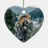 初めてのクリスマス 婚約した セラミックオーナメント (裏面)