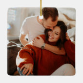 初めてのクリスマス 婚約した セラミックオーナメント (裏面)