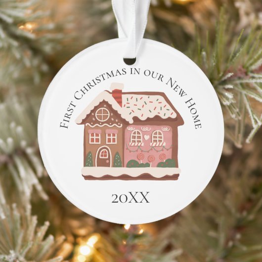 初めてのクリスマス 我が家の新しい家のお菓子の家 オーナメント (ツリー)