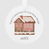初めてのクリスマス 我が家の新しい家のお菓子の家 オーナメント (裏面)
