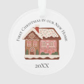 初めてのクリスマス 我が家の新しい家 お菓子の家 オーナメント (裏面)