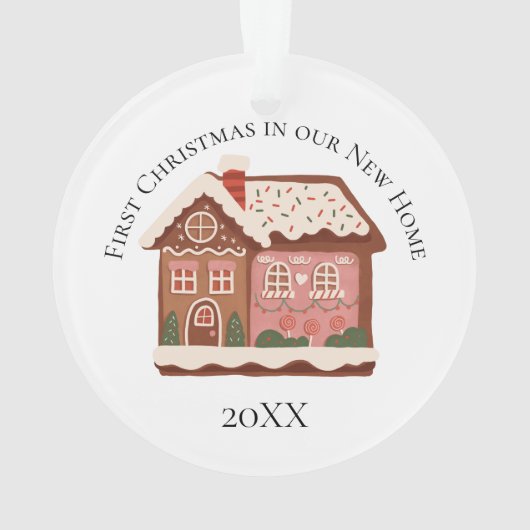 初めてのクリスマス 我が家の新しい家 お菓子の家 オーナメント (裏面)