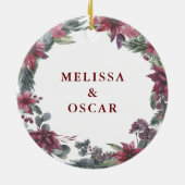 初めてのクリスマス 新しい家の花の装飾 セラミックオーナメント (裏面)