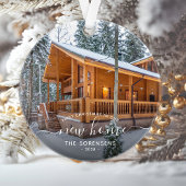 初めてのクリスマス 新しい家 白いスクリプト オーナメント