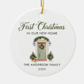 初めてのクリスマス 新しい我が家 セラミックオーナメント (正面)