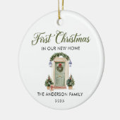初めてのクリスマス 新しい我が家 セラミックオーナメント (左)