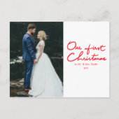 初めてのクリスマス |新婚のフォトクリスマス ポストカード (正面)