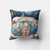 初めてのクリスマス　新婚カップル　ニューウェディングオーナメント クッション (裏面)