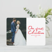 初めてのクリスマス | 新婚フォトクリスマスカード シーズンカード (スタンド正面)