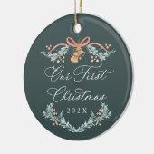初めてのクリスマス 新婚写真オルナメント セラミックオーナメント (左)