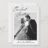 初めてのクリスマス 新婚夫婦の写真 シーズンカード (正面)