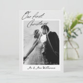 初めてのクリスマス 新婚夫婦の写真 シーズンカード (スタンド正面)