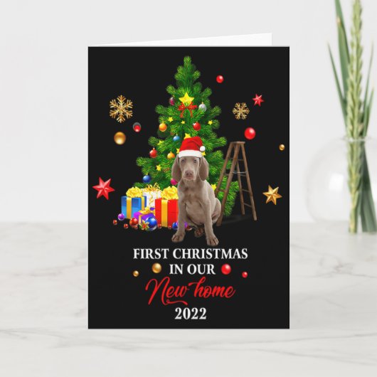 初めてのクリスマス 新居でのプレゼント ワイマールへのクリスマスギフト カード (正面)