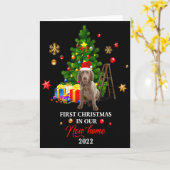 初めてのクリスマス 新居でのプレゼント ワイマールへのクリスマスギフト カード (黄色い花)