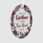 初めてのクリスマス 新居のお祝い フラワー オーナメント (正面)
