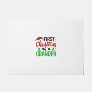 初めてのクリスマス 祖父サンタ帽子 ドアマット