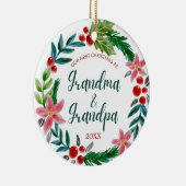 初めてのクリスマス(祖父母) セラミックオーナメント (右)