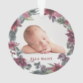 初めてのクリスマス 祖父母 赤ちゃん 写真 オーナメント (裏面)