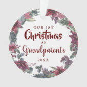 初めてのクリスマス 祖父母 赤ちゃん 写真 オーナメント (正面)