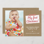 初めてのクリスマス | 祝日の発表 シーズンカード (正面/裏面)