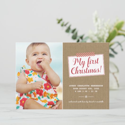 初めてのクリスマス | 祝日の発表 シーズンカード (スタンド正面)