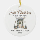 初めてのクリスマス　私たちの新しい家 セラミックオーナメント (正面)