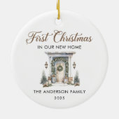 初めてのクリスマス　私たちの新しい家 セラミックオーナメント (裏面)