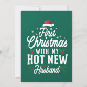 初めてのクリスマス 私のイケメンな新婚夫へのプレゼント 招待状 (正面)