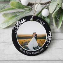 初めてのクリスマス 結婚 写真 モダン スノーフレーク