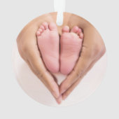 初めてのクリスマス 赤ちゃんの写真 スクリプト名 オーナメント (裏面)